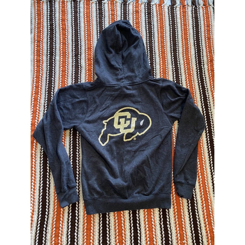 Colorado Buffaloes CU Buffs Campus Heritage Black Zip Hoodie Womens Medium